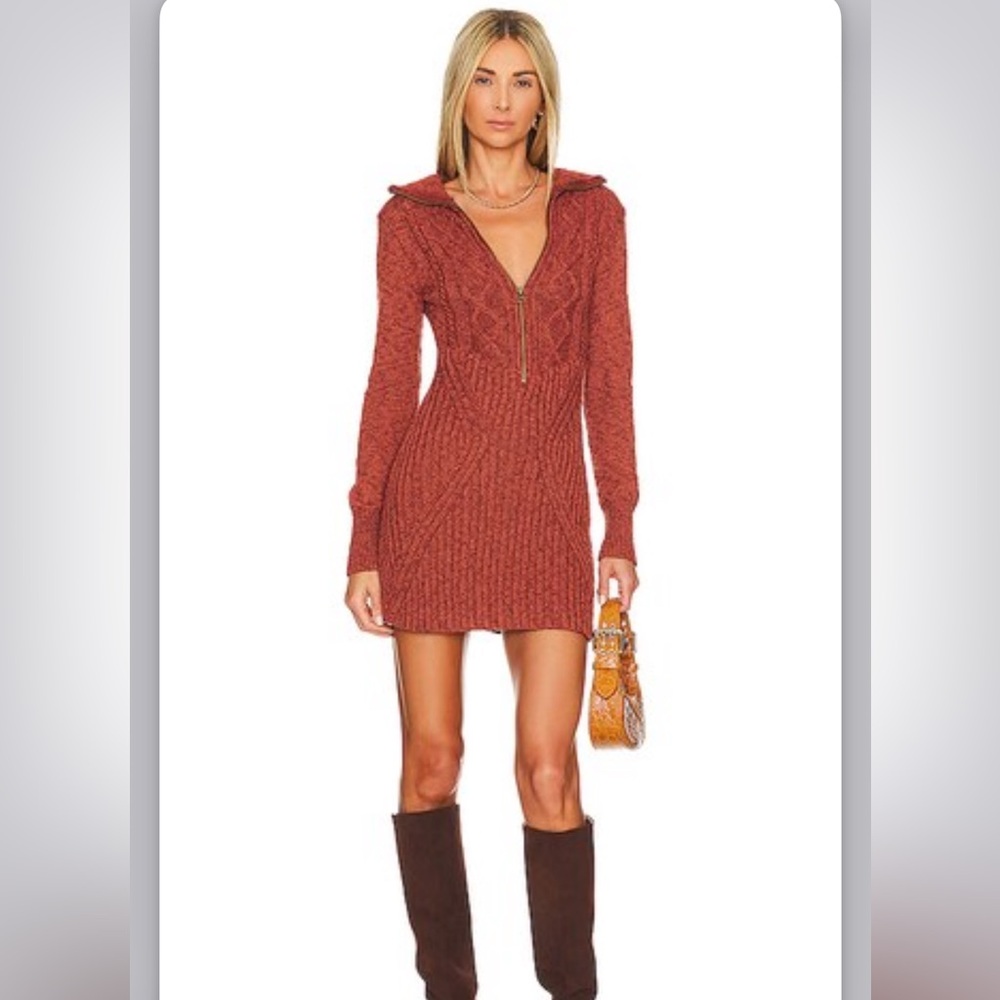 Free People Mont Blanc Mini Dress in Red Jasper size XS